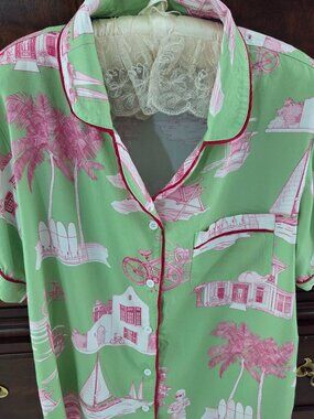Katie Kime Florida Toile PJ Top XL